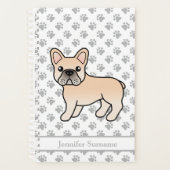 Cream French Bulldog Cute Cartoon Dog & Text Planner (Voorkant)