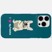 Cream French Bulldog, I Love my Dog Case-Mate iPhone Case (Achterkant (horizontaal))