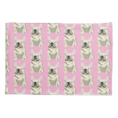 Cream French Bulldog Kussensloop (Achterkant)