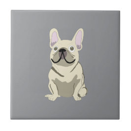 Cream French Bulldog,  Tegeltje