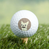 Cream French Bulldog, Warm Taupe Golfballen (Insitu Shirt)