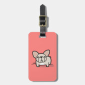 Cream Frenchie Bagagelabel (Voorkant verticaal)