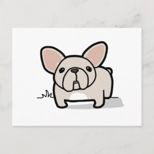 Cream Frenchie Briefkaart