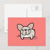 Cream Frenchie Briefkaart (Voorkant / Achterkant)