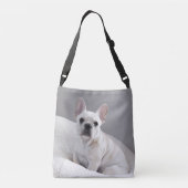 Cream Frenchie Canvas tas (Achterkant)