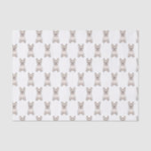 Cream Frenchie Cartoon Dog Patroon Tissuepapier (Voorkant)