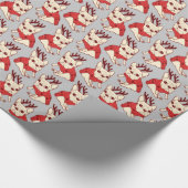 Cream Frenchie in kerstkeuken Cadeaupapier (Hoek)