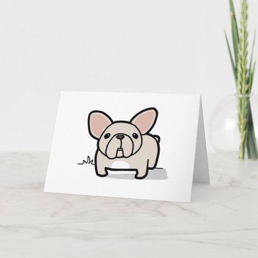 Cream Frenchie Kaart (Voorkant)