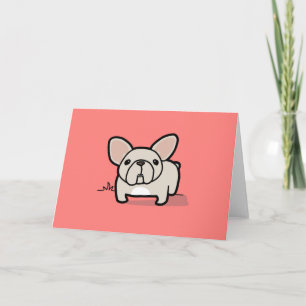 Cream Frenchie Kaart