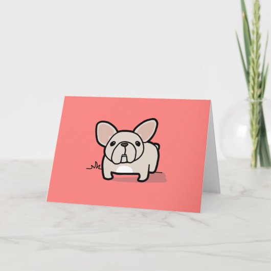 Cream Frenchie Kaart (Voorkant)