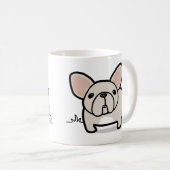 Cream Frenchie Koffiemok (Voorkant rechts)