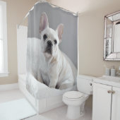 Cream Frenchie Showgordijn Douchegordijn (In situ)