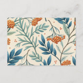 Cream Garden Botanical Diapper Raffle Informatiekaartje (Achterkant)