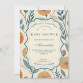 Cream Garden Botanische Baby Shower Kaart (Voorkant)