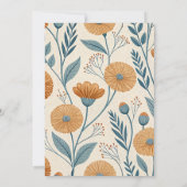 Cream Garden Botanische Baby Shower Kaart (Achterkant)