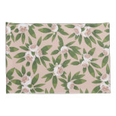 Cream Garden Harmony: Camelia's en groen Kussensloop (Achterkant-Rechts)