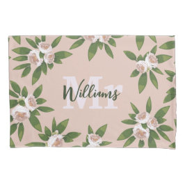 Cream Garden Harmony: Camelia's en groen Kussensloop