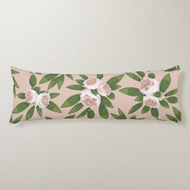 Cream Garden Harmony: Camelia's en groen Lichaamskussen