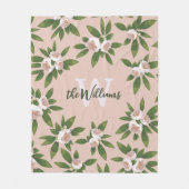 Cream Garden Harmony Fleece Deken (Voorkant)