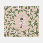 Cream Garden Harmony Fleece Deken (Voorkant (Horizontaal))