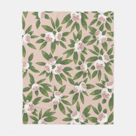 Cream Garden Harmony Large Fleece Deken