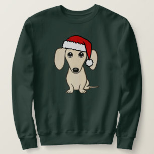 Cream gekleurde Dachshund Santa Schattige Wiener D Trui