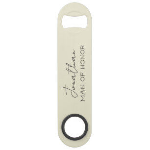 Cream Gepersonaliseerd Man van Honor Bottle Opener Speed Flessenopener