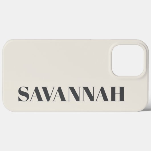 Cream gepersonaliseerde naam eenvoudig Case-Mate iPhone case (Achterkant (horizontaal))