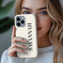 Cream gepersonaliseerde naam eenvoudig