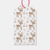 Cream Gingerbread Christmas Deer Cadeaulabel (Achterkant)