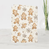 Cream Gingerbread Christmas Pine Cone Kaart (Achterkant)