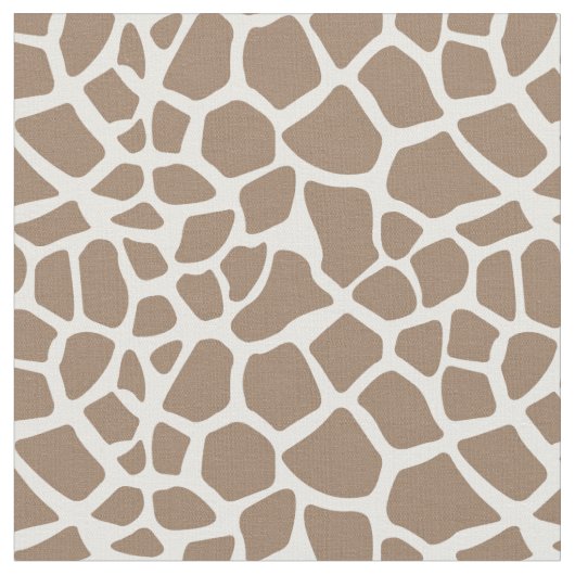 Cream Giraffe Print Stof (Close Up)