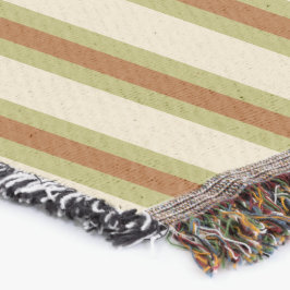 Cream Gold en Green Deken