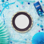 Cream Gold en Mauve Papieren Bordje (Feest)