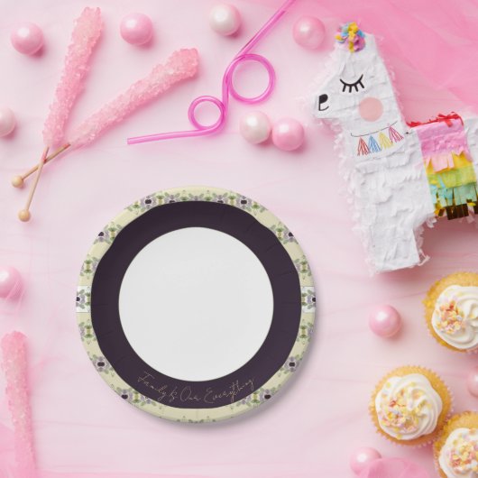 Cream Gold en Mauve Papieren Bordje (Feest)