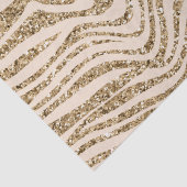 Cream Gold Faux Glitter Zebra Tissuepapier (Detail)