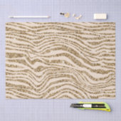 Cream Gold Faux Glitter Zebra Tissuepapier (Craft)