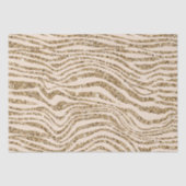 Cream Gold Faux Glitter Zebra Tissuepapier (Voorkant)