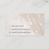 Cream Gold Foil Visitekaartje (Achterkant)