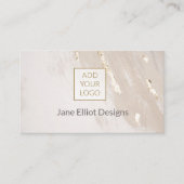 Cream Gold Foil Visitekaartje (Voorkant)