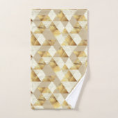 Cream & Gold Fun Geometrische Patroon Badhanddoek  Bad Handdoek (Handdoek)