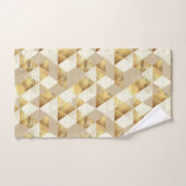 Cream & Gold Fun Geometrische Patroon Badhanddoek  Bad Handdoek (Handdoek)