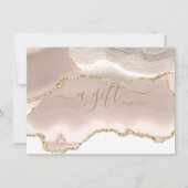 Cream Gold Glitter Agate Business Cadeaubon (Voorkant)