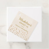 Cream Gold Glitter Sweet 16 Hartelijk dank Bedankjes Labels (In situ)