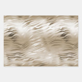 Cream Gold Glitz Glitter Ice Cream Drips Verjaarda Inpakpapier Vel (Voorkant 2)