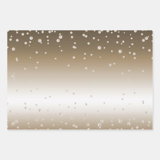 Cream Gold Glitz Glitter Vrijgezellenfeest Inpakpapier Vel (Voorkant 2)