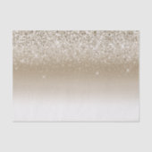 Cream Gold Glitz Glitter Vrijgezellenfeest Tissuepapier (Voorkant)