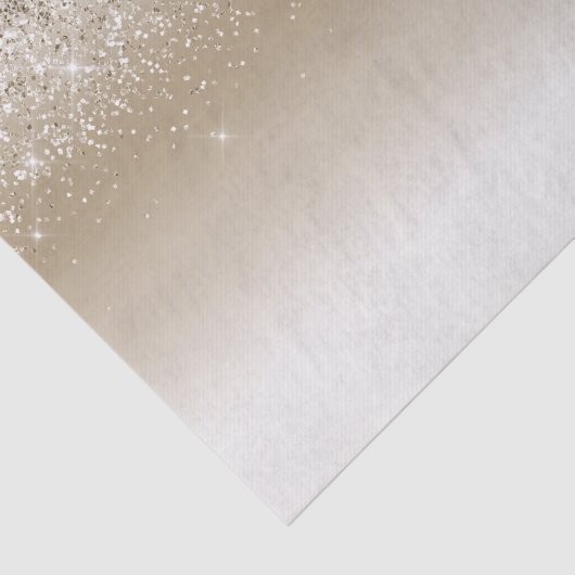 Cream Gold Glitz Glitter Vrijgezellenfeest Tissuepapier (Detail)