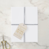 Cream Gold Ivory Modern Save the Date Wedding Labe Cadeaulabel (Met Touw)