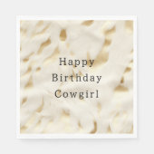 Cream Gold Koeienhuid Animal Servet (Voorkant)